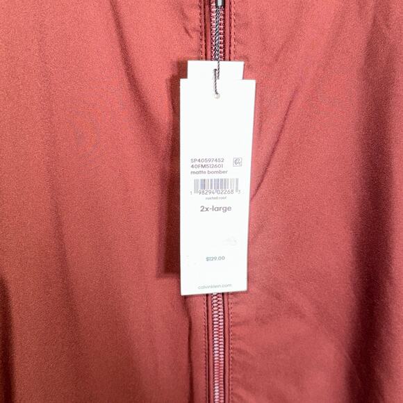 Calvin Klein Men's Matte Bomber Jacket - Rusted root XXL $129 - Picture 5 of 9